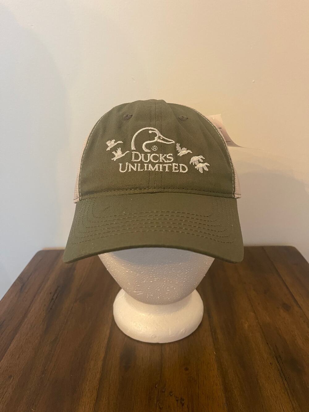 Ducks Unlimited Green and Cream Trucker Hat